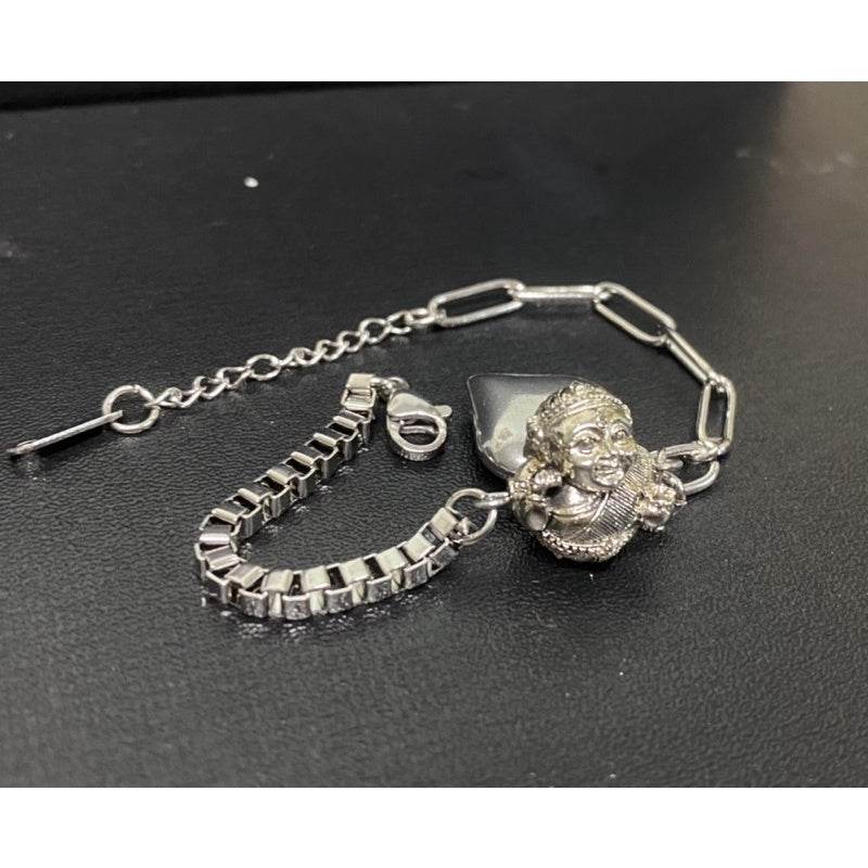 Mae Nang Kwak wealth bracelet crafted with silver charm for attracting prosperity and good fortune