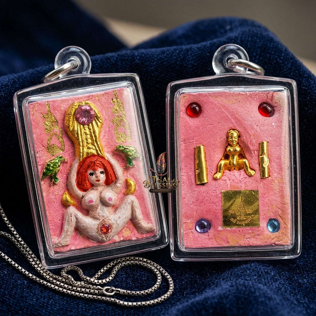 Mae Per Pendant Thai Amulet Protection talisman good luck charm spiritual jewelry Sovereign Sacred Attraction & Wealth Magnetism Mae Per Yok Do Rap Sap Thai Blessing Co By RURUECHA