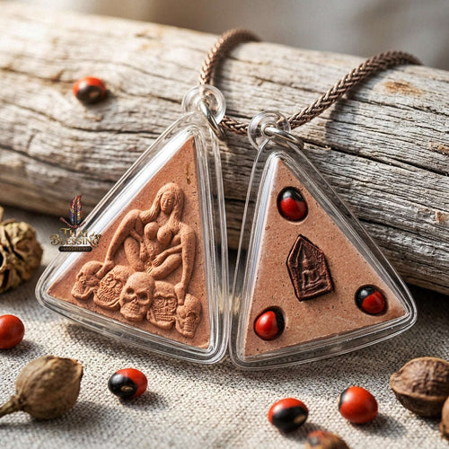 Mae Per Thai Amulet Protection talisman good luck charm spiritual Charm Embedded Khun Phaen Relic Pink Sacred Charm Herb Thai Blessing Co By RURUECHA