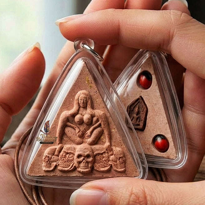 Mae Per Thai Amulet Protection talisman good luck charm spiritual Charm Embedded Khun Phaen Relic Pink Sacred Charm Herb Thai Blessing Co By RURUECHA