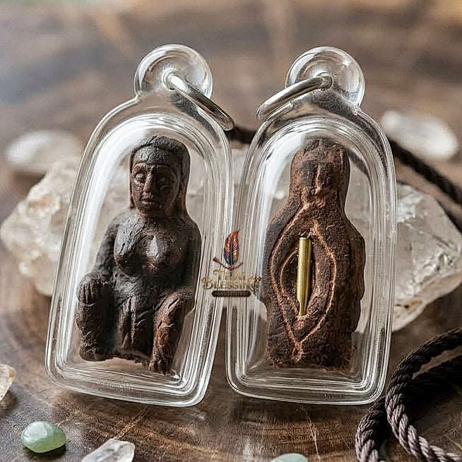 Mae Per Thai Amulet Protection talisman good luck charm spiritual jewelry Sacred Mae Per Primordial Charm Black Phrai Sacred Spirit Matrix Thai Blessing Co By RURUECHA