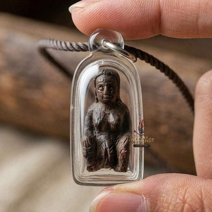 Mae Per Thai Amulet Protection talisman good luck charm spiritual jewelry Sacred Mae Per Primordial Charm Black Phrai Sacred Spirit Matrix Thai Blessing Co By RURUECHA