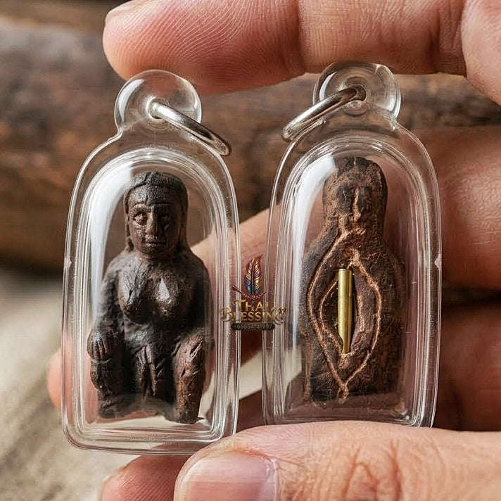 Mae Per Thai Amulet Protection talisman good luck charm spiritual jewelry Sacred Mae Per Primordial Charm Black Phrai Sacred Spirit Matrix Thai Blessing Co By RURUECHA