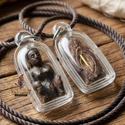 Mae Per Thai Amulet Protection talisman good luck charm spiritual jewelry Sacred Mae Per Primordial Charm Black Phrai Sacred Spirit Matrix Thai Blessing Co By RURUECHA