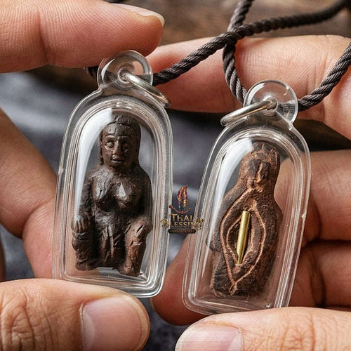 Mae Per Thai Amulet Protection talisman good luck charm spiritual jewelry Sacred Mae Per Primordial Charm Black Phrai Sacred Spirit Matrix Thai Blessing Co By RURUECHA