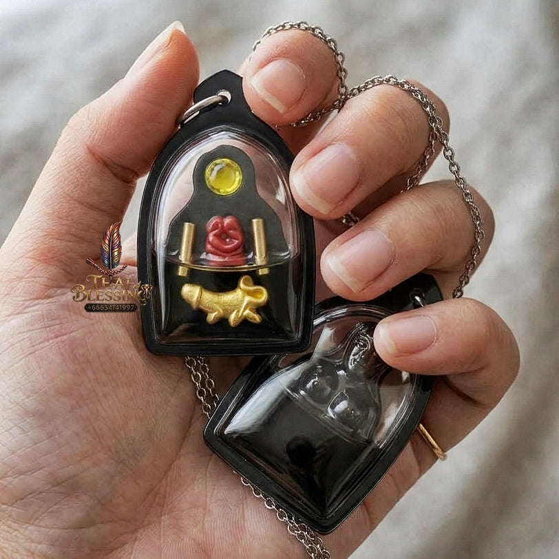 Mae Per Thai Amulet Protection talisman good luck charm spiritual jewelry Sacred Mae Per Primordial Charm Cased in Charm Oil Sacred Attraction Thai Blessing Co By RURUECHA