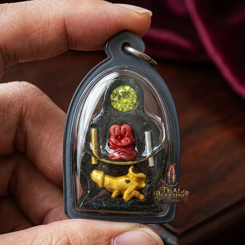 Mae Per Thai Amulet Protection talisman good luck charm spiritual jewelry Sacred Mae Per Primordial Charm Cased in Charm Oil Sacred Attraction Thai Blessing Co By RURUECHA