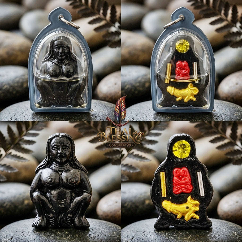 Mae Per Thai Amulet Protection talisman good luck charm spiritual jewelry Sacred Mae Per Primordial Charm Cased in Charm Oil Sacred Attraction Thai Blessing Co By RURUECHA