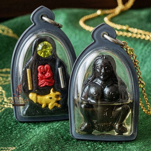 Mae Per Thai Amulet Protection talisman good luck charm spiritual jewelry Sacred Mae Per Primordial Charm Cased in Charm Oil Sacred Attraction Thai Blessing Co By RURUECHA