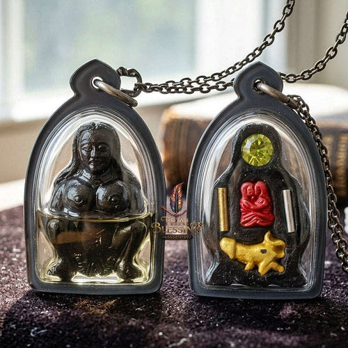 Mae Per Thai Amulet Protection talisman good luck charm spiritual jewelry Sacred Mae Per Primordial Charm Cased in Charm Oil Sacred Attraction Thai Blessing Co By RURUECHA