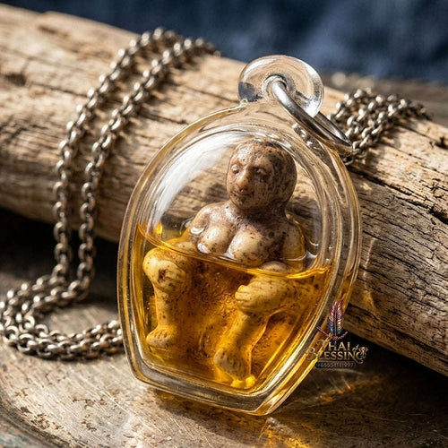 Mae Per Thai Amulet Protection talisman good luck charm spiritual jewelry Sacred Mae Per Primordial Charm Cased in Charm Oil Thai Blessing Co By RURUECHA