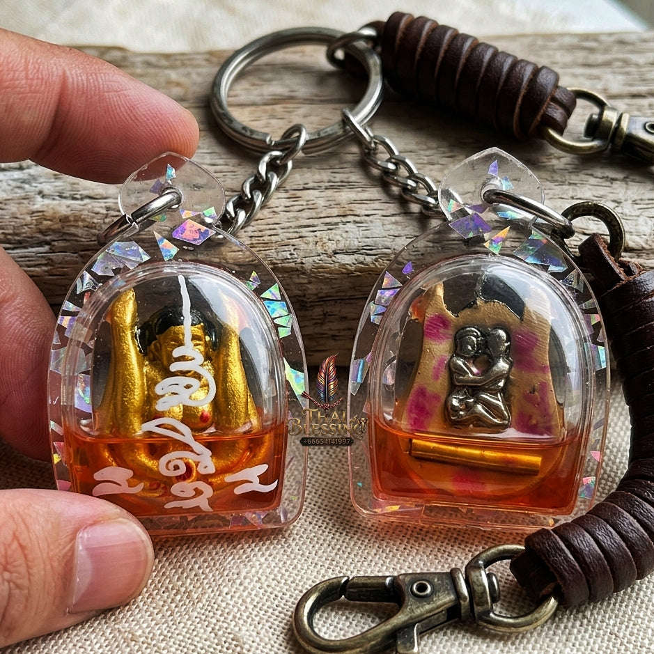 Mae Per Thai Amulet Protection talisman good luck charm spiritual jewelry Sacred Mae Per Primordial Charm Cased in Nang Phli Charm Oil Sacred Attraction Thai Blessing Co By RURUECHA