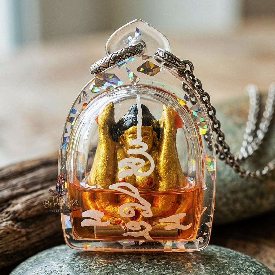 Mae Per Thai Amulet Protection talisman good luck charm spiritual jewelry Sacred Mae Per Primordial Charm Cased in Nang Phli Charm Oil Sacred Attraction Thai Blessing Co By RURUECHA