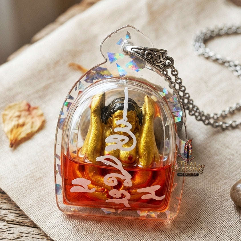 Mae Per Thai Amulet Protection talisman good luck charm spiritual jewelry Sacred Mae Per Primordial Charm Cased in Nang Phli Charm Oil Sacred Attraction Thai Blessing Co By RURUECHA