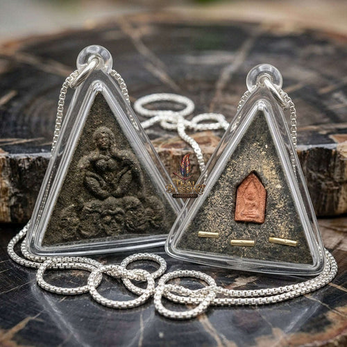 Mae Per Thai Amulet Protection talisman good luck charm spiritual jewelry Sacred Mae Per Primordial Charm Embedded Khun Phaen Relic Black Sacred Charm Herb Thai Blessing Co By RURUECHA