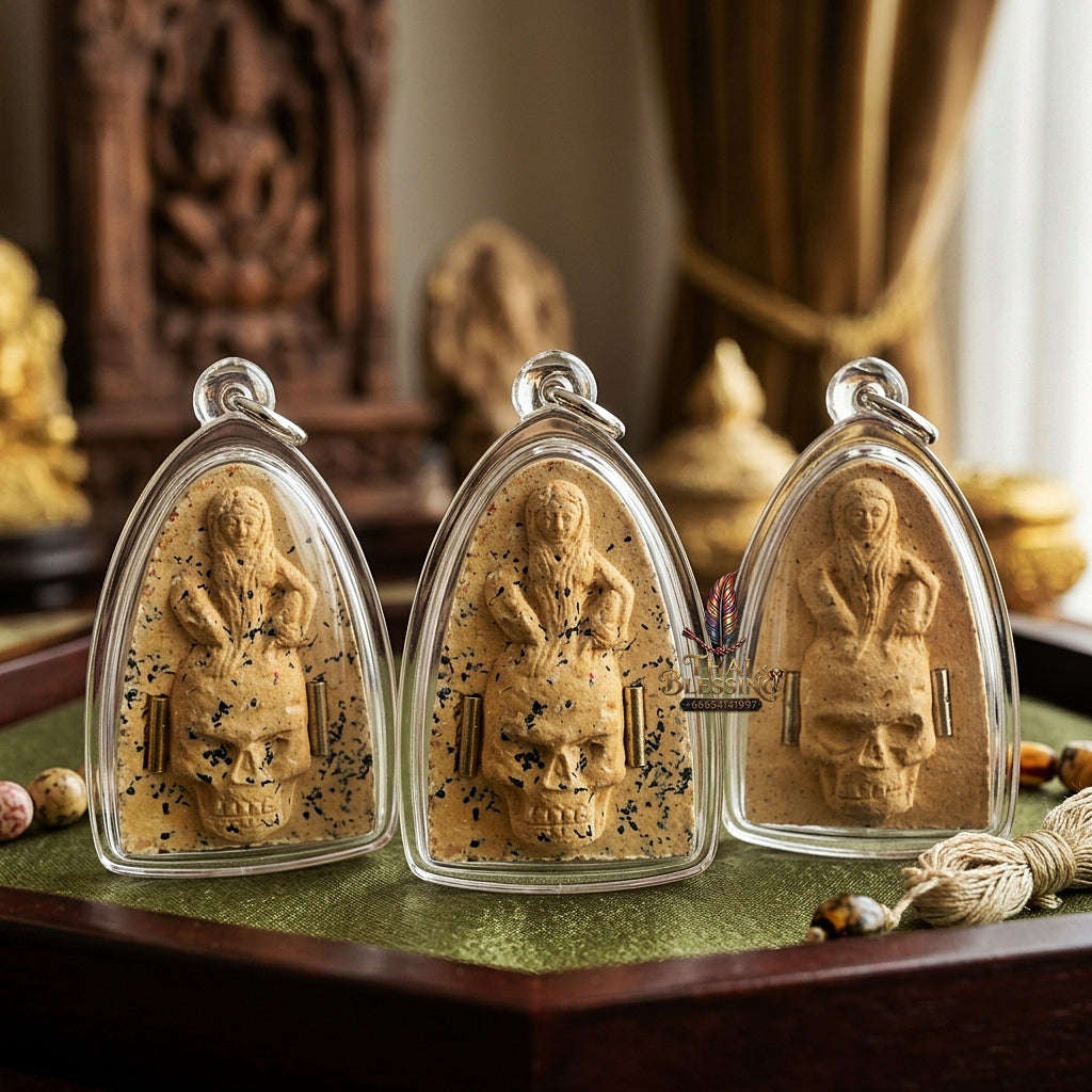 Mae Per Thai Amulet Protection talisman good luck charm spiritual jewelry Sacred Mae Per Primordial Charm Pak Di Thai Blessing Co By RURUECHA