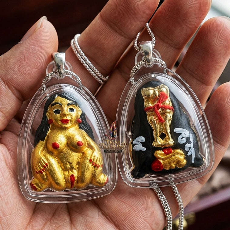 Mae Per Thai Amulet Protection talisman good luck charm spiritual jewelry Sacred Mae Per Primordial Charm Sacred Attraction Botanical Herbs