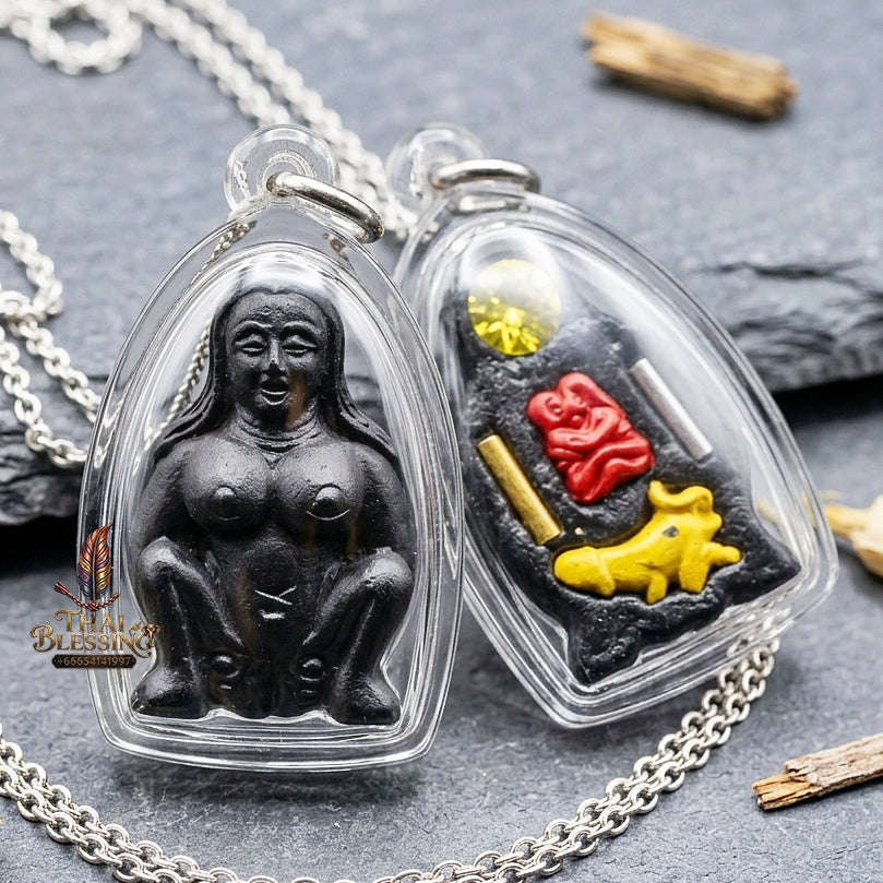 Mae Per Thai Amulet Protection talisman good luck charm spiritual jewelry Sacred Mae Per Primordial Charm Sacred Attraction Botanical Herbs Thai Blessing Co By RURUECHA