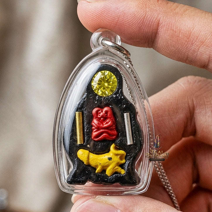 Mae Per Thai Amulet Protection talisman good luck charm spiritual jewelry Sacred Mae Per Primordial Charm Sacred Attraction Botanical Herbs Thai Blessing Co By RURUECHA