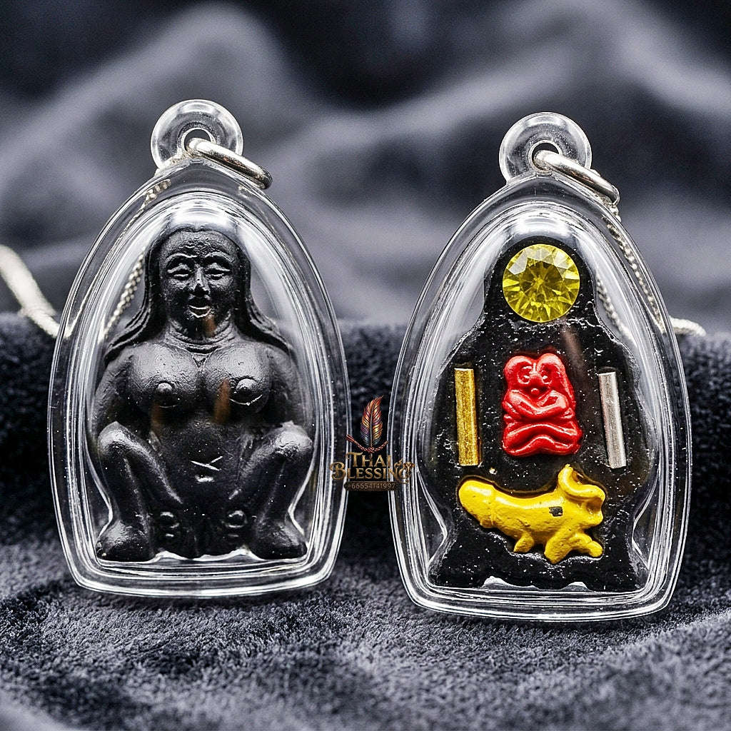 Mae Per Thai Amulet Protection talisman good luck charm spiritual jewelry Sacred Mae Per Primordial Charm Sacred Attraction Botanical Herbs Thai Blessing Co By RURUECHA