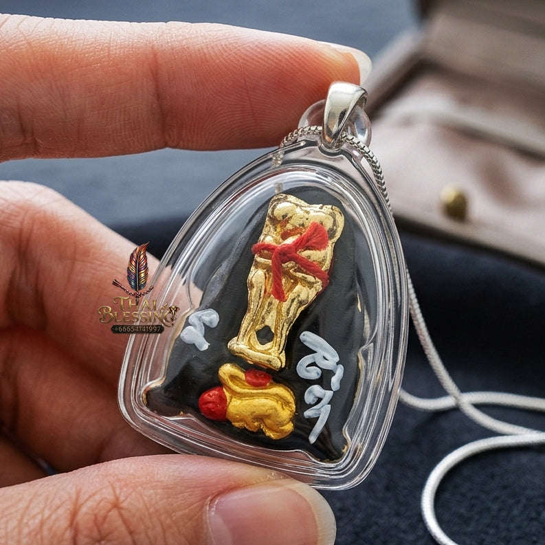 Mae Per Thai Amulet Protection talisman good luck charm spiritual jewelry Sacred Mae Per Primordial Charm Sacred Attraction Botanical Herbs