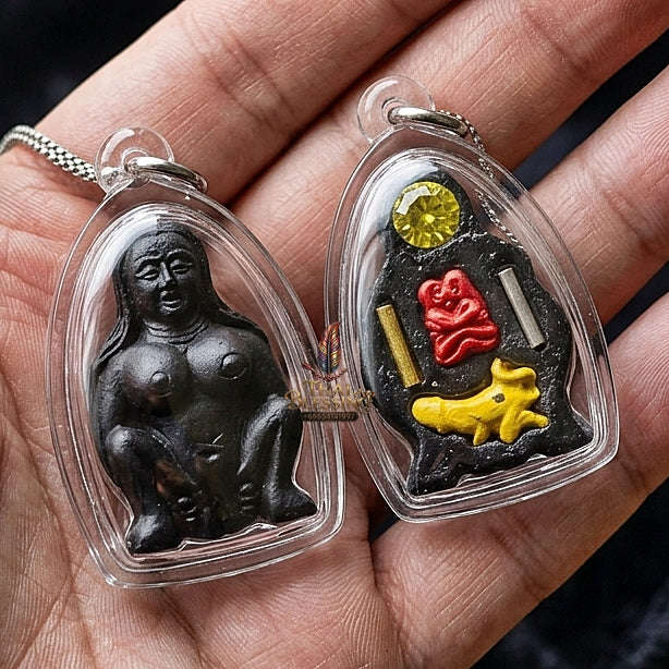 Mae Per Thai Amulet Protection talisman good luck charm spiritual jewelry Sacred Mae Per Primordial Charm Sacred Attraction Botanical Herbs Thai Blessing Co By RURUECHA