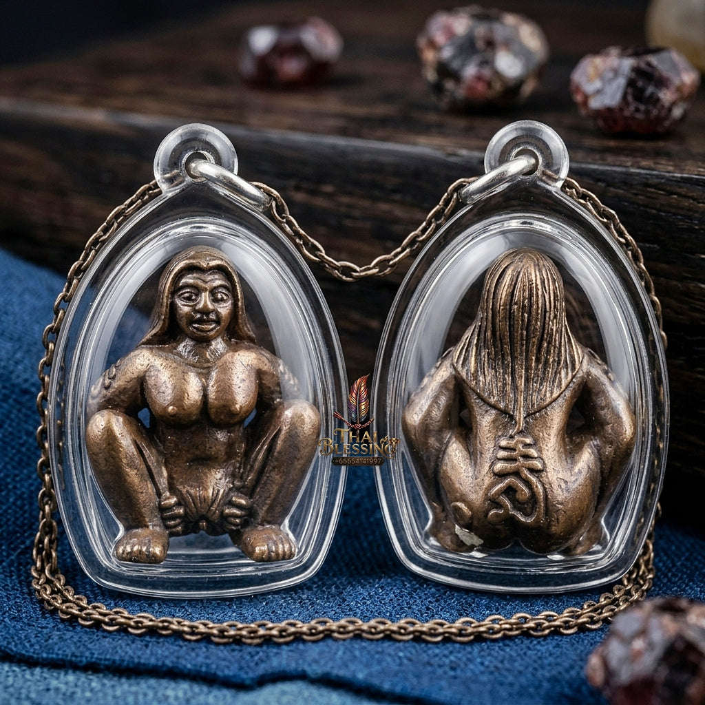 Mae Per Thai Amulet Protection talisman good luck charm spiritual jewelry Sacred Mae Per Primordial Charm Sacred Bronze Samlit Thai Blessing Co By RURUECHA