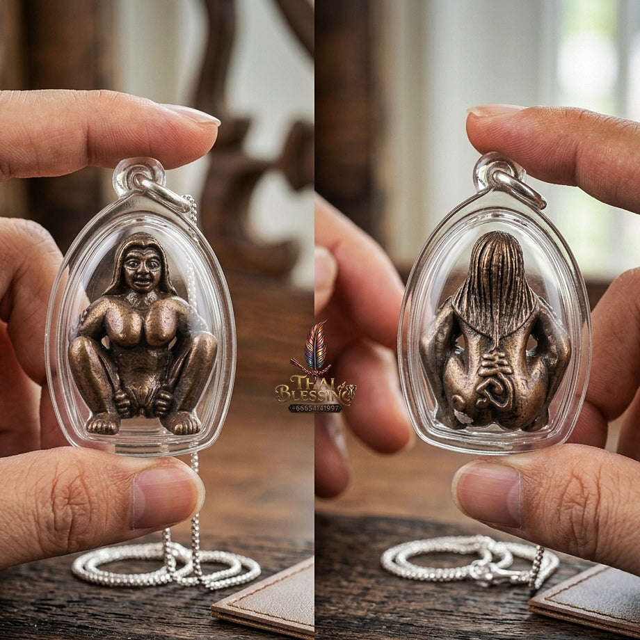 Mae Per Thai Amulet Protection talisman good luck charm spiritual jewelry Sacred Mae Per Primordial Charm Sacred Bronze Samlit Thai Blessing Co By RURUECHA