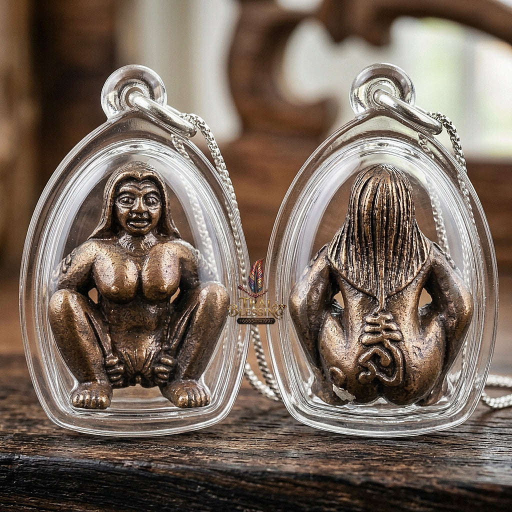 Mae Per Thai Amulet Protection talisman good luck charm spiritual jewelry Sacred Mae Per Primordial Charm Sacred Bronze Samlit Thai Blessing Co By RURUECHA