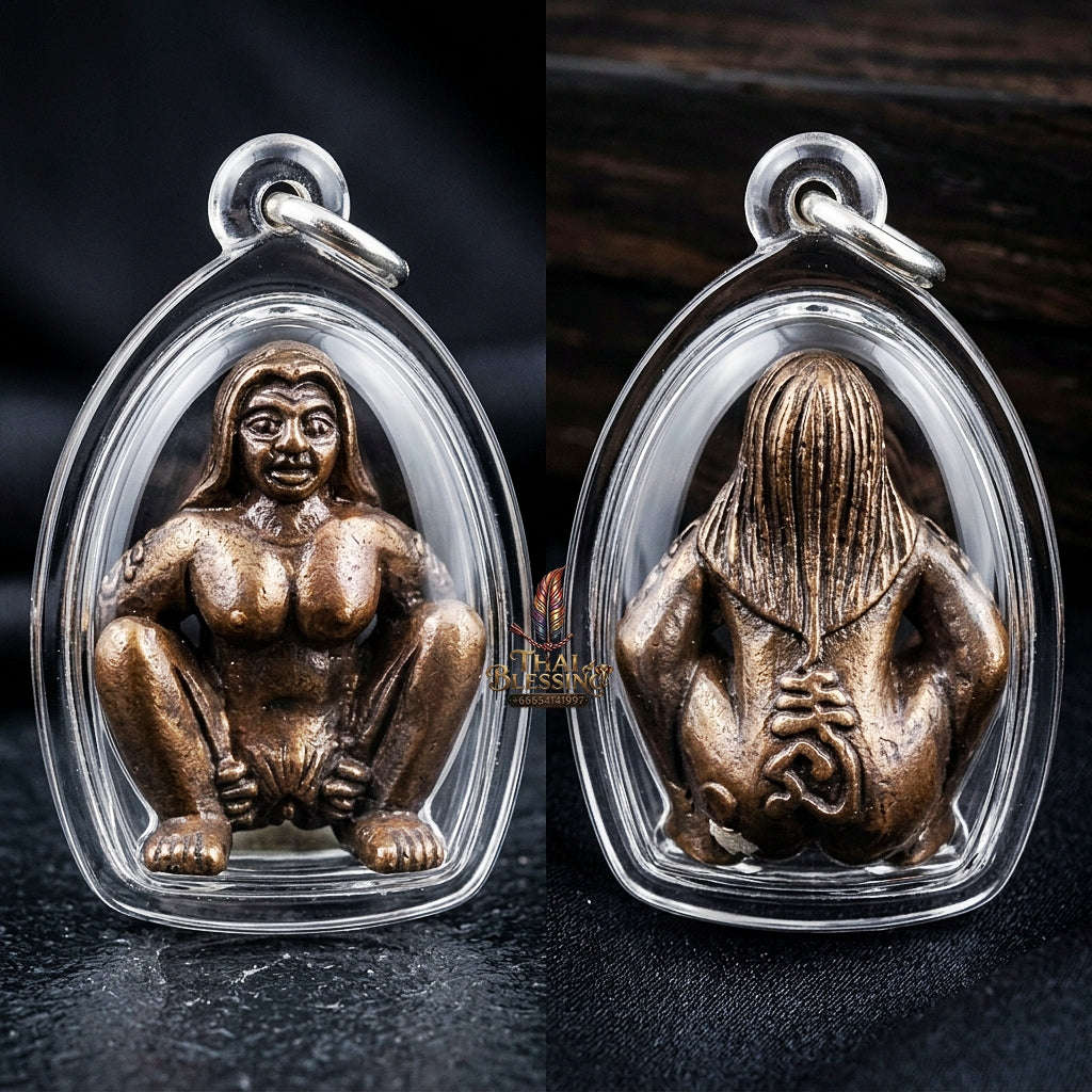 Mae Per Thai Amulet Protection talisman good luck charm spiritual jewelry Sacred Mae Per Primordial Charm Sacred Bronze Samlit Thai Blessing Co By RURUECHA
