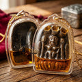 Mae Per Thai Amulet Protection talisman good luck charm spiritual jewelry Sacred Mae Per Primordial Earth Charm Cased in Charm Oil Muk Dam Sorcery Thai Blessing Co By RURUECHA