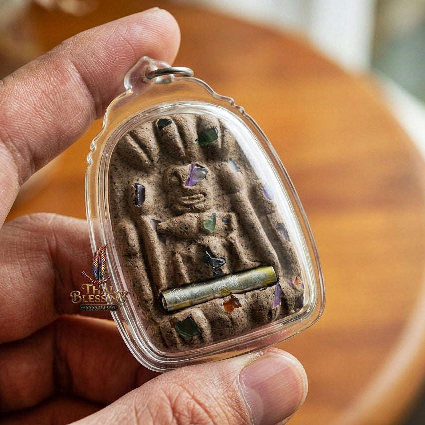 Mae Per Thai Amulet Protection talisman good luck charm spiritual jewelry Sacred Mae Per Primordial Earth Charm Thai Blessing Co By RURUECHA