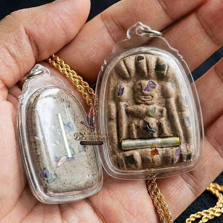 Mae Per Thai Amulet Protection talisman good luck charm spiritual jewelry Sacred Mae Per Primordial Earth Charm Thai Blessing Co By RURUECHA