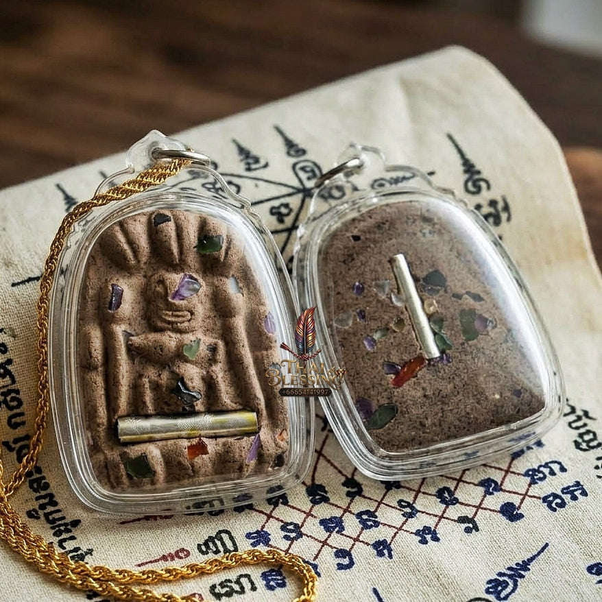 Mae Per Thai Amulet Protection talisman good luck charm spiritual jewelry Sacred Mae Per Primordial Earth Charm Thai Blessing Co By RURUECHA