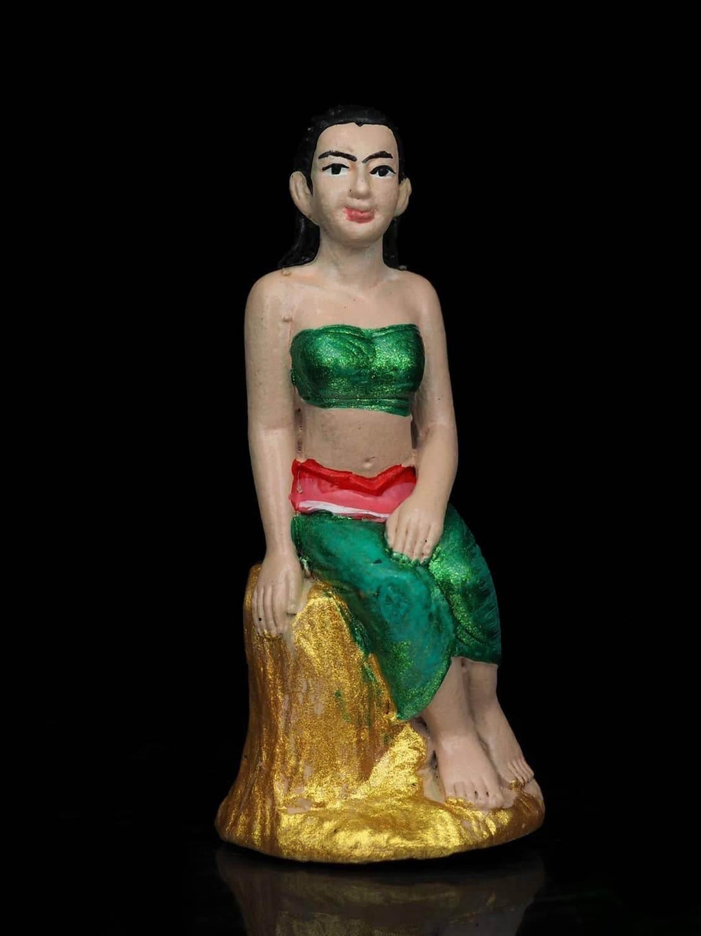 Mae Ta-Khian Golden Statue – Bunsithong Wealth & Blessing Charm | Handmade at Wat Kok Samran, Phetchabun 2023 Edition