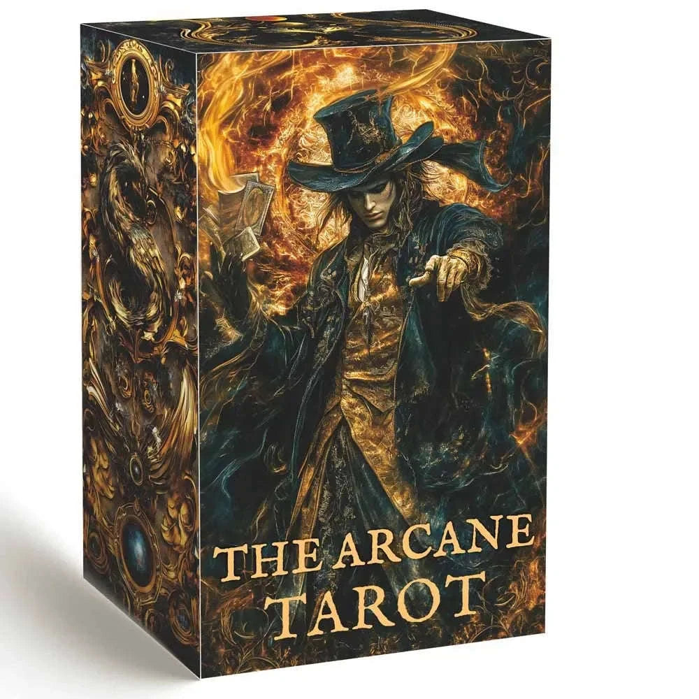 🔥 Magic Arcana Tarot Deck – 78 Cards | 13 x 8 cm | Traditional Rider Waite Style | Includes Paper Instruction Guide | Card Game Set