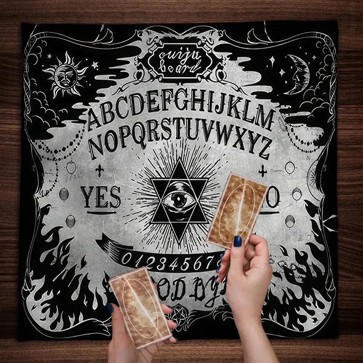 🧙‍♀️ Magic Runes Tarot Tablecloth – The Perfect Altar Cloth for Tarot, Oracle Cards & Witchy Decor TLB (417)