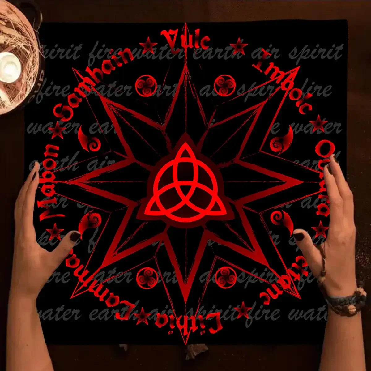 🧙‍♀️ Magic Runes Tarot Tablecloth – The Perfect Altar Cloth for Tarot, Oracle Cards & Witchy Decor TLB (414)