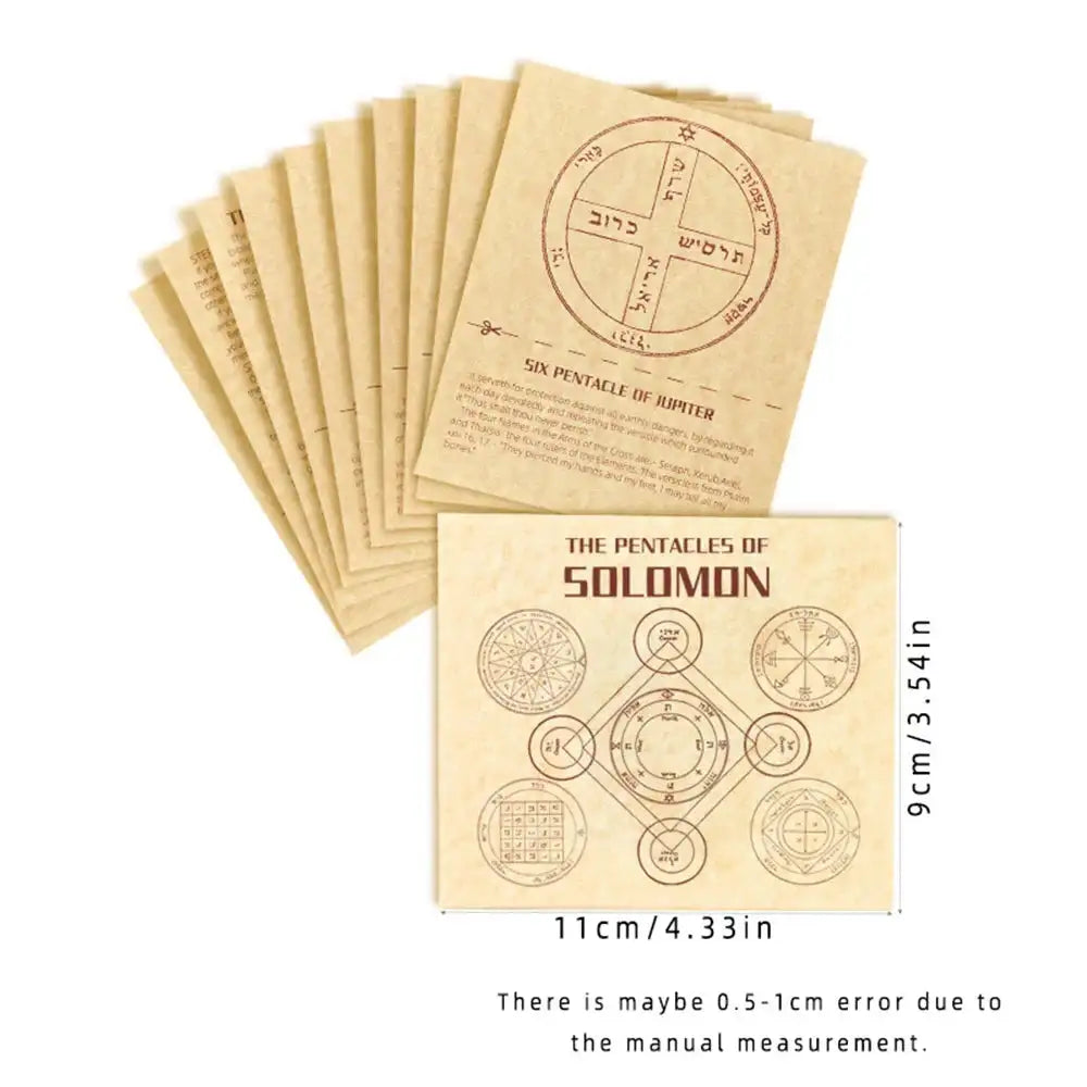 ✉️ Magic Writing Paper Set – 46 Pieces Printed with Solomon Seal and Solomon Pentacle for Witchcraft Postcards