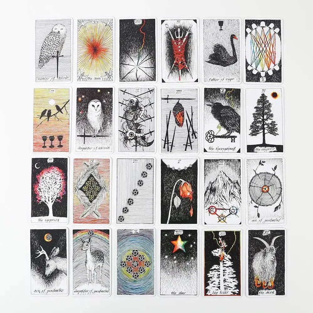 Magical Customizable Tarot Deck Template – Editable 78-Card Divination and Oracle Card Set for Personalized Tarot Creation