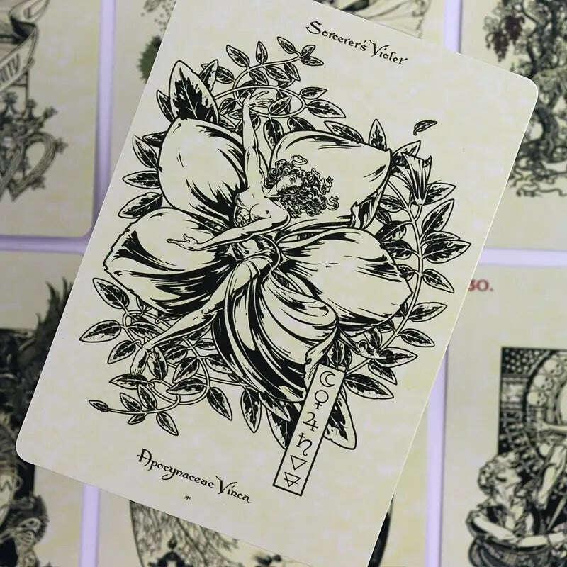 Magickal Botanical Oracle Cards – 33-Card English Tarot Divination Edition with Board Game