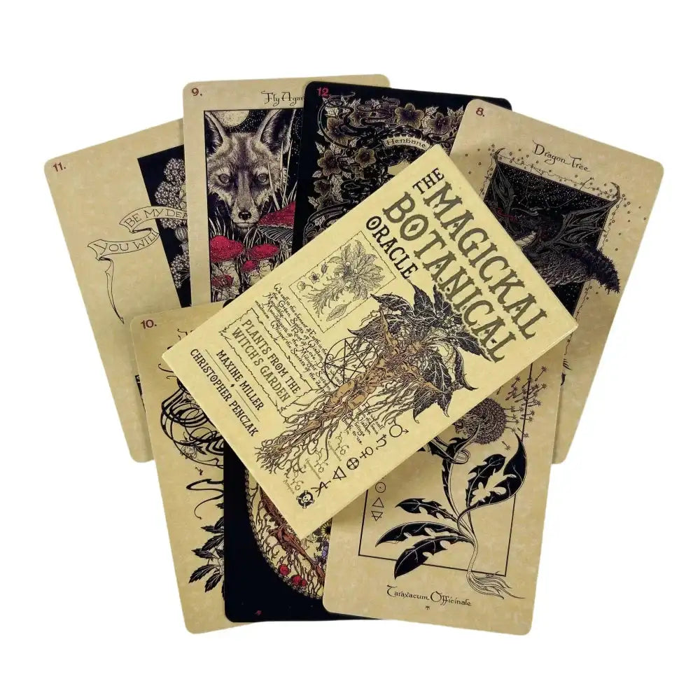 Magickal Botanical Oracle Cards – 33-Card English Tarot Divination Edition with Board Game