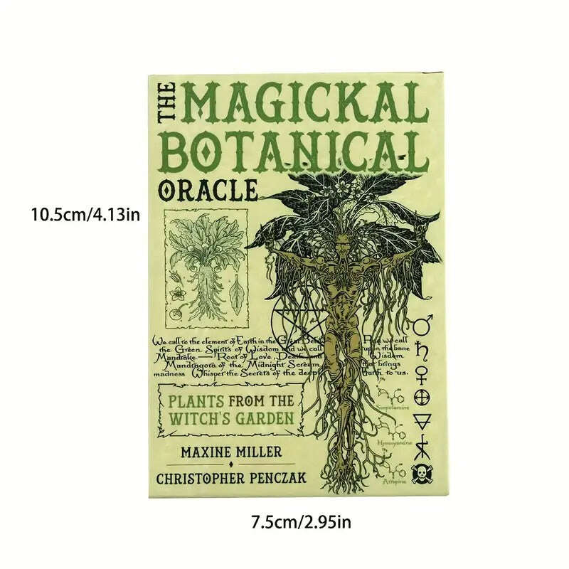 Magickal Botanical Oracle Cards – 33-Card English Tarot Divination Edition with Board Game