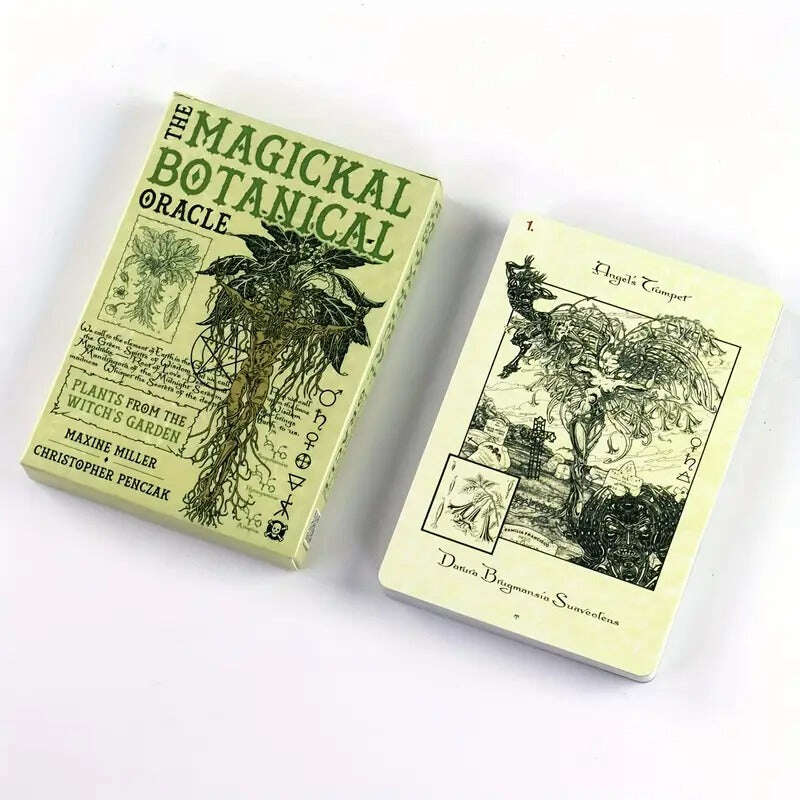 Magickal Botanical Oracle Cards – 33-Card English Tarot Divination Edition with Board Game