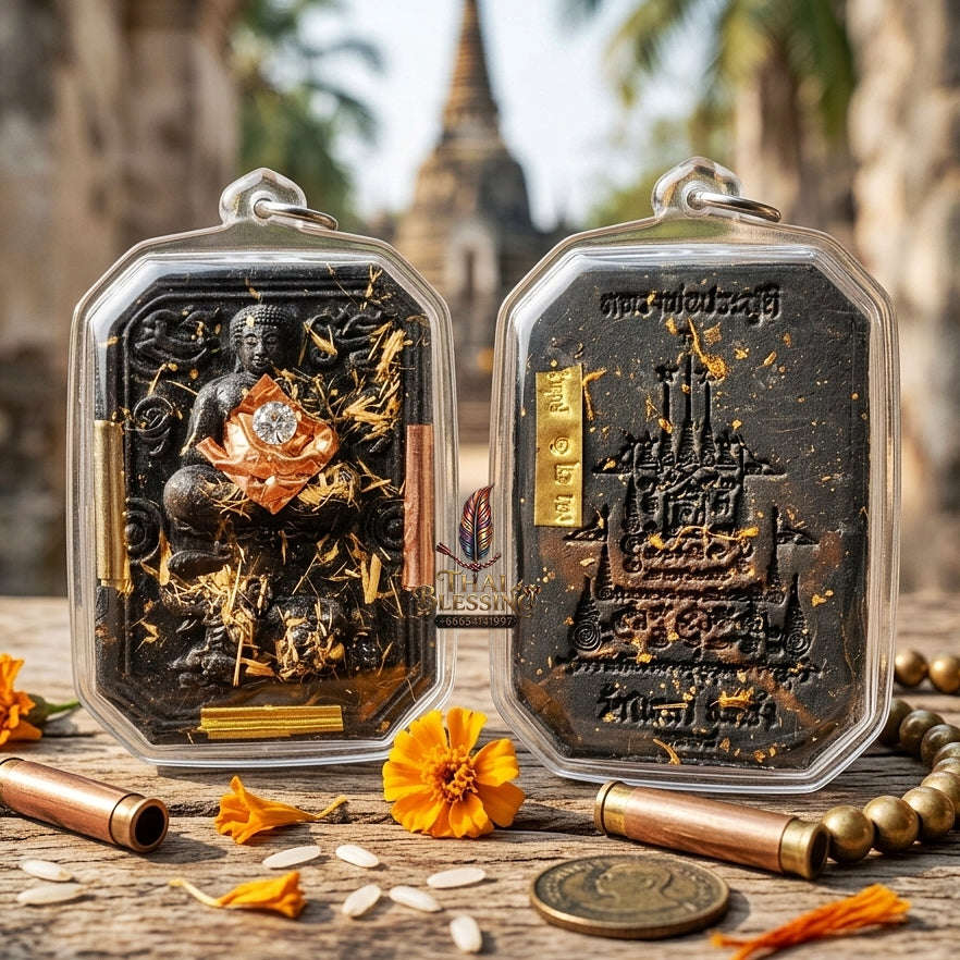 Magnet of Inexhaustible Wealth & Perpetual Abundance Phra Phong Sangkachai Chang Non Kin 1st Edition Phitak Thai Maha Wet