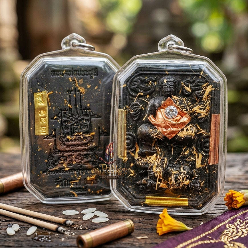 Magnet of Inexhaustible Wealth & Perpetual Abundance Phra Phong Sangkachai Chang Non Kin 1st Edition Phitak Thai Maha Wet