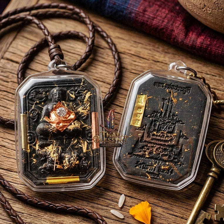Magnet of Inexhaustible Wealth & Perpetual Abundance Phra Phong Sangkachai Chang Non Kin 1st Edition Phitak Thai Maha Wet