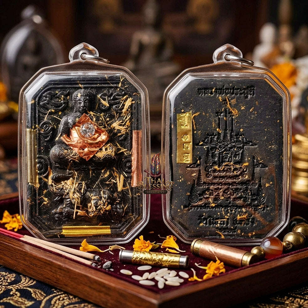 Magnet of Inexhaustible Wealth & Perpetual Abundance Phra Phong Sangkachai Chang Non Kin 1st Edition Phitak Thai Maha Wet