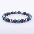 ✨ Magnetic Hematite, Tiger Eye & Obsidian Bracelet – Triple Protection Health Care Stainless Steel Bangle – Perfect Weight Loss Gift for Men & Women 17green tiger eye