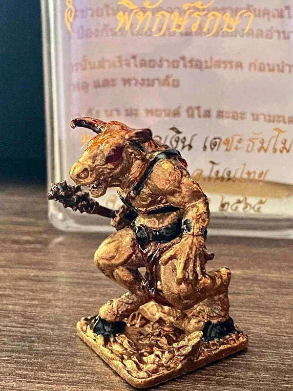 🛡️ Mahingsa Spirit Guardian “Pitak Raksa” – Protective Buffalo Effigy Talisman for Safety, Wealth & Home Blessings by Luang Pho Ngern (Wat Ban Or)